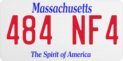 MA license plate 484NF4