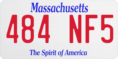 MA license plate 484NF5