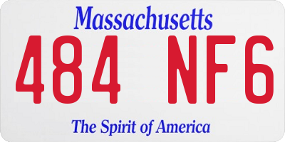 MA license plate 484NF6