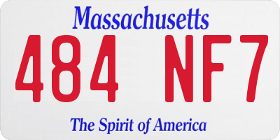 MA license plate 484NF7