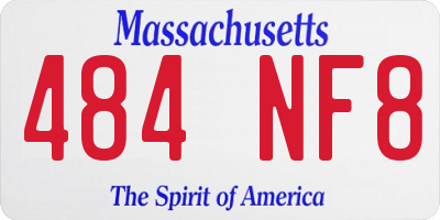MA license plate 484NF8