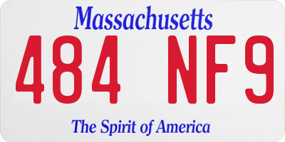 MA license plate 484NF9