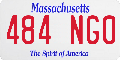 MA license plate 484NG0