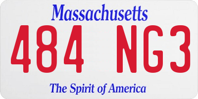 MA license plate 484NG3