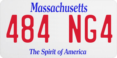 MA license plate 484NG4