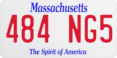 MA license plate 484NG5