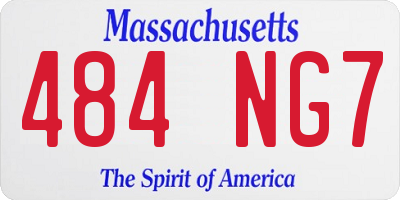 MA license plate 484NG7