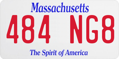 MA license plate 484NG8