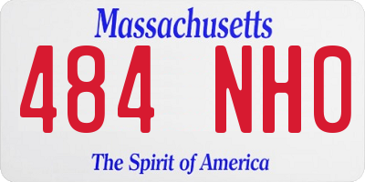 MA license plate 484NH0