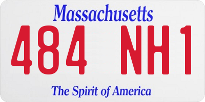 MA license plate 484NH1