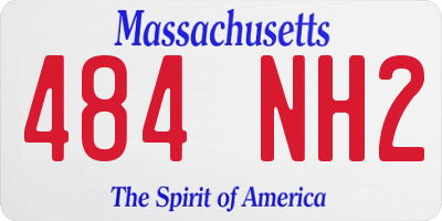 MA license plate 484NH2