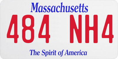 MA license plate 484NH4