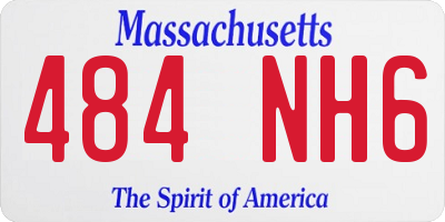 MA license plate 484NH6