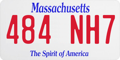 MA license plate 484NH7