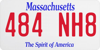 MA license plate 484NH8
