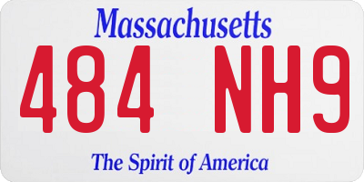 MA license plate 484NH9