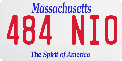 MA license plate 484NI0
