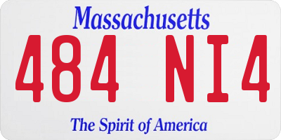 MA license plate 484NI4