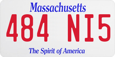 MA license plate 484NI5