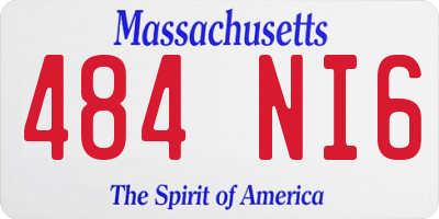 MA license plate 484NI6