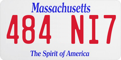 MA license plate 484NI7