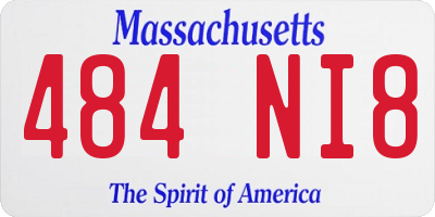 MA license plate 484NI8
