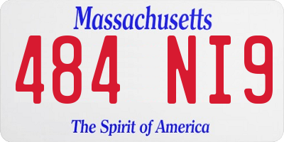MA license plate 484NI9