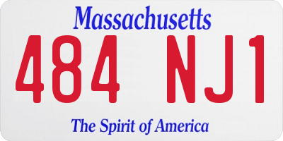 MA license plate 484NJ1
