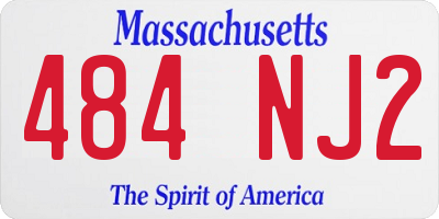 MA license plate 484NJ2