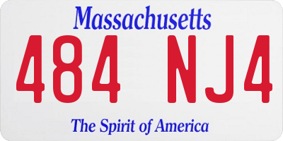 MA license plate 484NJ4