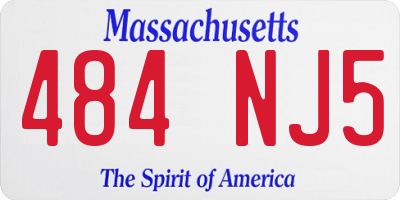 MA license plate 484NJ5
