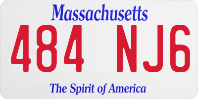 MA license plate 484NJ6