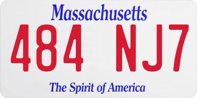 MA license plate 484NJ7