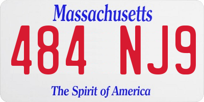 MA license plate 484NJ9