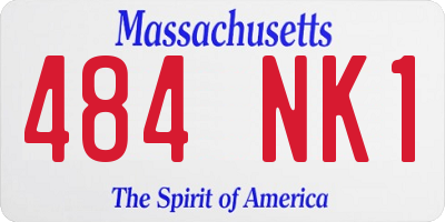MA license plate 484NK1
