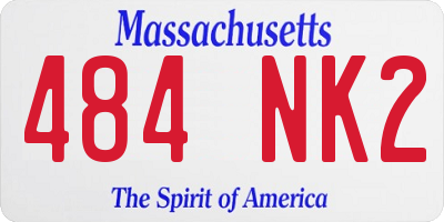 MA license plate 484NK2