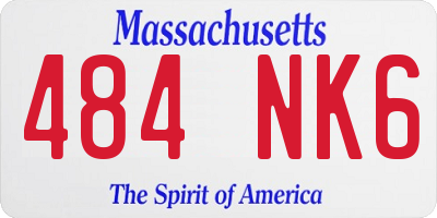 MA license plate 484NK6