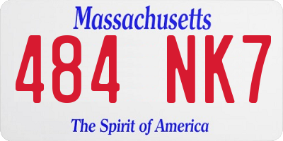 MA license plate 484NK7