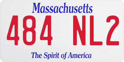 MA license plate 484NL2