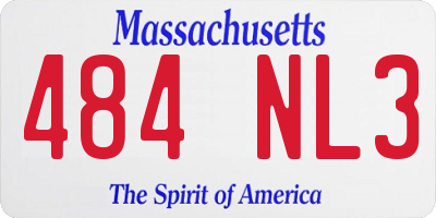 MA license plate 484NL3