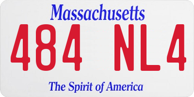 MA license plate 484NL4