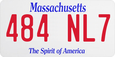 MA license plate 484NL7