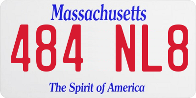 MA license plate 484NL8