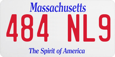 MA license plate 484NL9