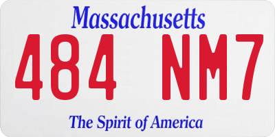 MA license plate 484NM7