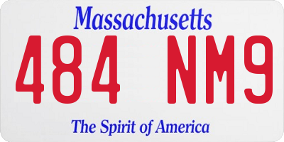 MA license plate 484NM9