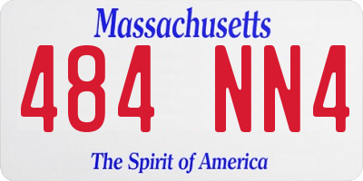 MA license plate 484NN4