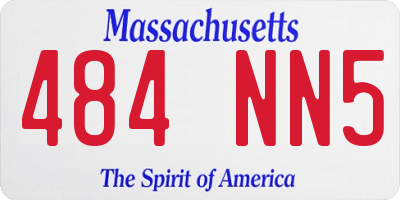 MA license plate 484NN5