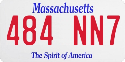 MA license plate 484NN7