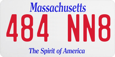 MA license plate 484NN8
